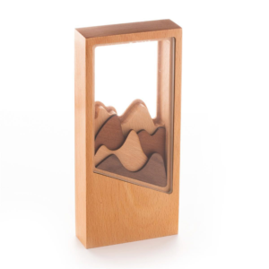 درع زجاج أكريليك بإطار خشب مستطيل