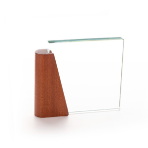 درع زجاج أكريليك مع خشب جانبي