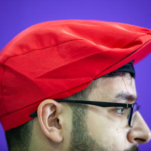 قبعة طهاة كلاسيكي بتصميم مسطح