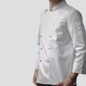 قميص شيف كلاسيكي خليط من القطن والبوليستر بأكمام