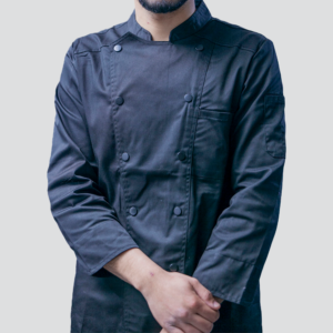 قميص شيف كلاسيكي خليط من القطن والبوليستر بأكمام